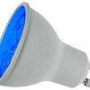 7W LED GU10 Lamp BLUE coloured, Prolite LGU10LEDB