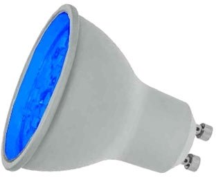 7W LED GU10 Lamp BLUE coloured, Prolite LGU10LEDB