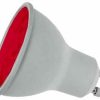 7W LED GU10 Lamp RED coloured, Prolite LGU10LEDR