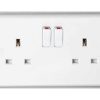 2 GANG SWITCHED SOCKET SLIM, DETA S1209S