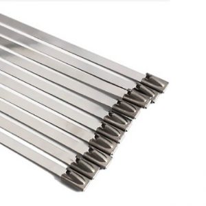 300mm x 4.6mm stainless steel cable ties, pack of 100.