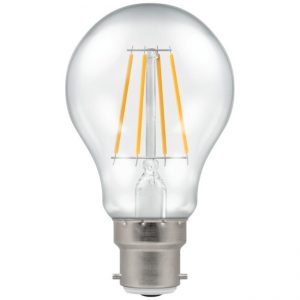 5W LED GLS Filament Dimmable Lamp BC(B22) Warm White 2700K Clear, Crompton 4184