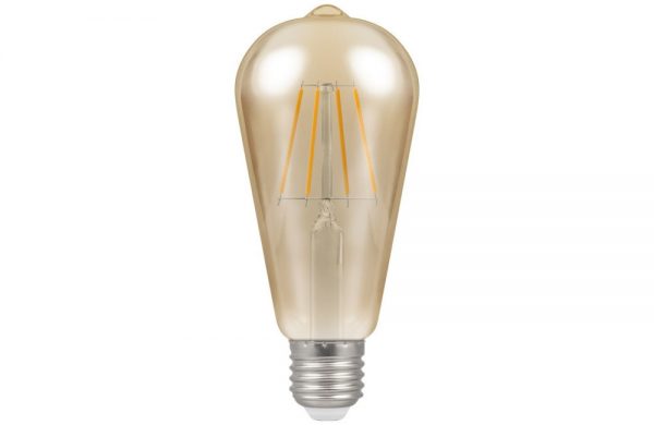 5W LED Antique Filament ST64 Dimmable Lamp ES (E27) 2200K, Crompton 4238