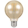 5W LED Globe G80 Antique Filament ST64 Dimmable Lamp 2200K Warm ES (E27), Crompton 4276