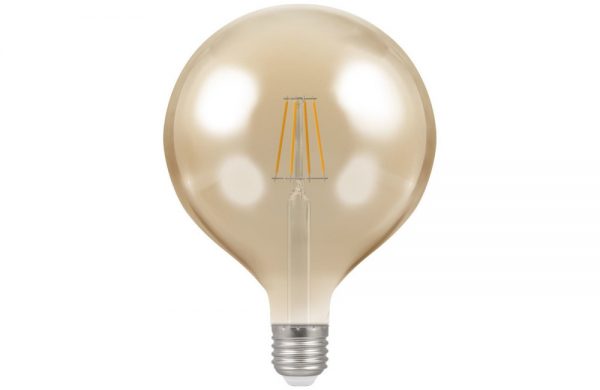 7.5W LED Globe G125 Antique Filament ST64 Dimmable Lamp ES (E27) 2200K, Crompton 4313
