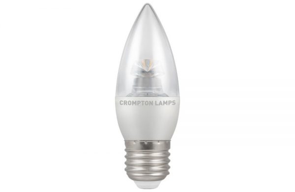 6.5W LED Candle Dimmable ES LAMP 2700K Clear