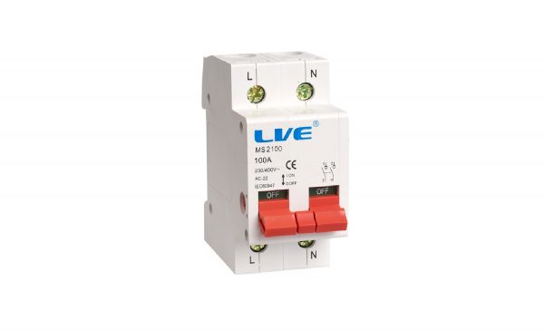 100A DP Main Isolating Switch, LIVE MS2100