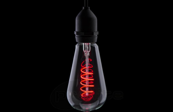 4W FUNKY FILAMENT LED ST64 ES RED LAMP