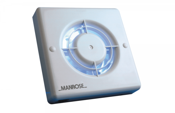 4" Humidity Pullcord Fan Manrose XF100HP