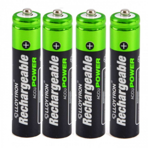 Lloytron B014 AAA 550mAh Rechargeables Batteries Carded 4