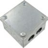 GALVANISED KNOCK OUT BOX 4x4x2 ABG442