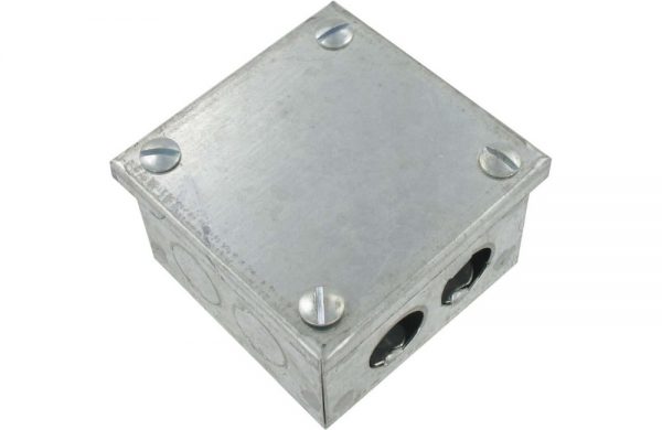 GALVANISED KNOCK OUT BOX 2x2x2