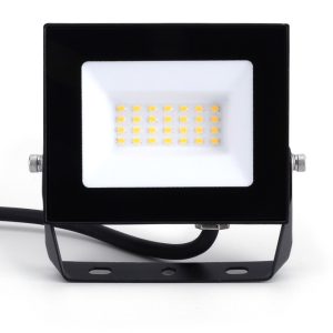 Alternative view of Compact Slim Floodlight 20W 2000lm 3000K 120° Beam 100lm/W IP65 IK08 Integral LED Black