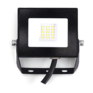 Alternative view of Compact Slim Floodlight 10W 1000lm 4000K 120° Beam 100lm/W IP65 IK08 Integral LED Black