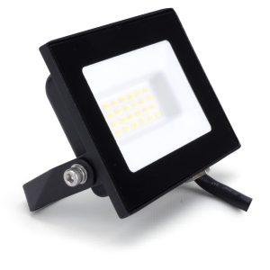 Compact Slim Floodlight 20W 2000lm 4000K 120° Beam 100lm/W IP65 IK08 Integral LED Black
