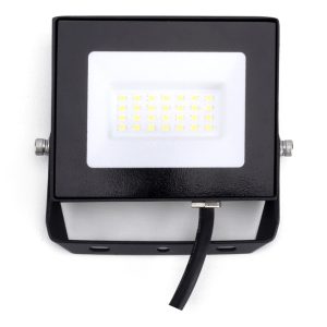 Alternative view of Compact Slim Floodlight 20W 2000lm 4000K 120° Beam 100lm/W IP65 IK08 Integral LED Black