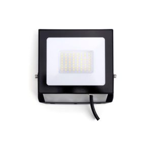 Alternative view of Compact Slim Floodlight 50W 5000lm 4000K 120° Beam 100lm/W IP65 IK08 Integral LED Black