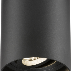 Oran Surface-Mounted Round Tilt Downlight – Black